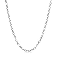 Load image into Gallery viewer, 2.5mm 14k White Gold Pendant Chain with Textured Links
