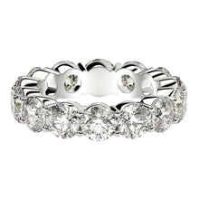 Load image into Gallery viewer, Round Cut Lab Grown Diamond Eternity Ring in 14k White Gold (6 cttw FG/VS2)