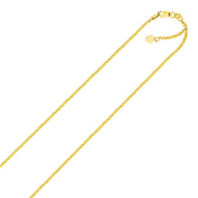 Load image into Gallery viewer, 14k Yellow Gold Adjustable Sparkle Chain 1.5mm