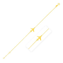 Load image into Gallery viewer, 14K Yellow Gold Airplane Bracelet