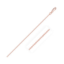 Load image into Gallery viewer, Diamond Cut Cable Link Chain in 14k Rose Gold (0.8 mm)