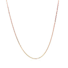 Load image into Gallery viewer, Diamond Cut Cable Link Chain in 14k Rose Gold (0.8 mm)