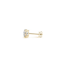 Load image into Gallery viewer, 1 cttw Certified IGI Lab Grown Round Diamond Stud Earrings 14k Yellow Gold (G/VS2)