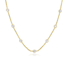 将图片加载到图库查看器,14k Yellow Gold CZ By the Yard Long Links