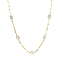 将图片加载到图库查看器,14k Yellow Gold CZ By the Yard Long Links