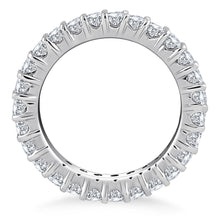 将图片加载到图库查看器,14k White Gold Common Prong Round Diamond Eternity Ring