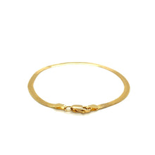 Load image into Gallery viewer, 3.0mm 14k Yellow Gold Super Flex Herringbone Bracelet