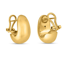 将图片加载到图库查看器,14k Yellow Gold Fancy Omega Hoops