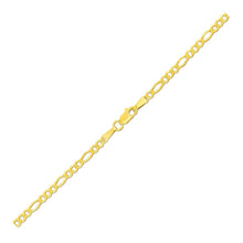 将图片加载到图库查看器,2.8mm 14k Yellow Gold Solid Figaro Bracelet