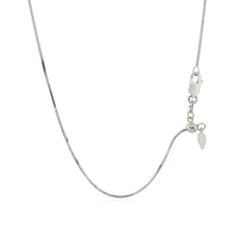 将图片加载到图库查看器,14k White Gold Adjustable Snake Chain 0.85mm
