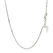 将图片加载到图库查看器,10k White Gold Adjustable Box Chain 0.85mm
