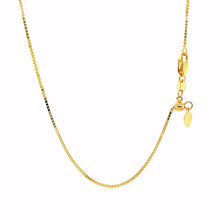 Load image into Gallery viewer, 14k Yellow Gold Adjustable Box Chain 0.85mm