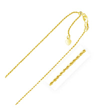 Load image into Gallery viewer, 14k Yellow Gold Adjustable Rope Chain 1.0mm