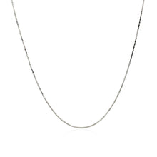 Load image into Gallery viewer, 14k White Gold Adjustable Box Chain 0.6mm