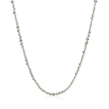 Load image into Gallery viewer, Rhodium Plated 2.2mm Sterling Silver Sparkle Style Chain
