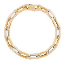 Load image into Gallery viewer, 14k Yellow Gold MOP Paperclip Gem Link Bracelet (7.00 mm)