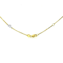 Load image into Gallery viewer, 14k Two Tone Gold Anklet with Diamond Cut Heart Style Stations