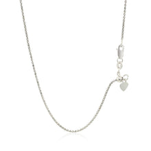 Load image into Gallery viewer, 14k White Gold Adjustable Popcorn Chain 1.3mm