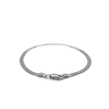 将图片加载到图库查看器,14k White Gold Super Flex Herringbone Bracelet (2.80 mm)
