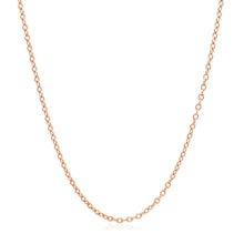 Load image into Gallery viewer, 18k Rose Gold Round Oval Link Chain 1.5mm