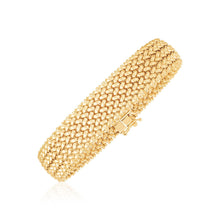 Load image into Gallery viewer, 14k Yellow Gold High Polish Thick Braided Bracelet (14.5mm)