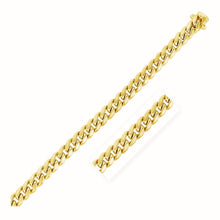 Load image into Gallery viewer, 7.5mm 14k Yellow Gold Semi Solid Miami Cuban Chain