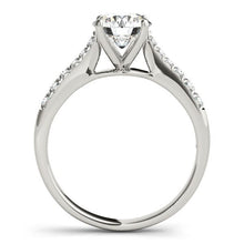 将图片加载到图库查看器,14k White Gold Round Cut Diamond Engagement Ring (1 5/8 cttw)