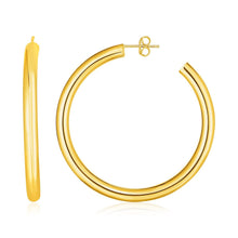 Load image into Gallery viewer, 14k Yellow Gold Polished Hoop Earrings