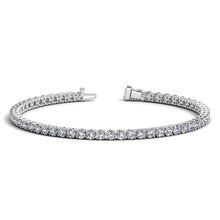 Load image into Gallery viewer, Lab Grown Round Diamond Tennis Bracelet in 14k White Gold (5 cctw F/G VS2/SI1)