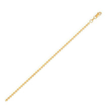 Load image into Gallery viewer, Moon Cut Bead Chain in 14k Yellow Gold (2.00 mm)