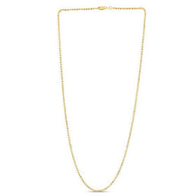 Load image into Gallery viewer, Moon Cut Bead Chain in 14k Yellow Gold (2.00 mm)