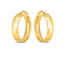 Load image into Gallery viewer, 14k Yellow Gold Wedding Band Hoops (6x25mm)