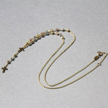 Load image into Gallery viewer, 14k Tri-Color Gold Rosary Chain Necklace