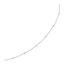 Load image into Gallery viewer, 14k White Gold Necklace with White Pearls