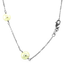 Load image into Gallery viewer, 14k White Gold Necklace with White Pearls