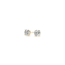 Load image into Gallery viewer, 1/2 cttw Lab Grown Round Diamond Stud Earrings 14k Yellow Gold (G/VS2)