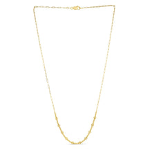 Load image into Gallery viewer, 14k Yellow Gold Bead Paperclip Necklace