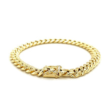 将图片加载到图库查看器,10k Yellow Gold Semi Solid Miami Cuban Bracelet (7.20 mm)