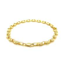 Load image into Gallery viewer, 4.7mm 14k Yellow Gold Puffed Mariner Anklet