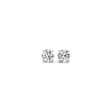 Load image into Gallery viewer, 1/2 cttw Lab Grown Round Diamond Stud Earrings 14k White Gold (G/VS2)