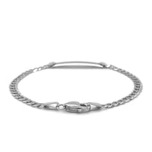 Load image into Gallery viewer, 14k White Gold Curb Link Chain Polished Children's ID Bracelet