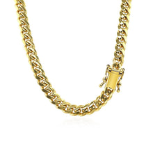 将图片加载到图库查看器,5.0mm 14k Yellow Gold Classic Miami Cuban Solid Chain