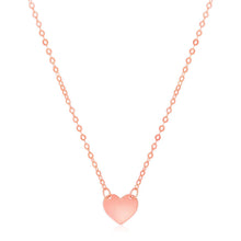 Load image into Gallery viewer, 14k Rose Gold Polished Mini Heart Necklace