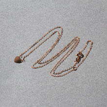 Load image into Gallery viewer, 14k Rose Gold Polished Mini Heart Necklace