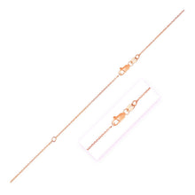 Load image into Gallery viewer, 14k Rose Gold Adjustable Cable Chain (1.10 mm)