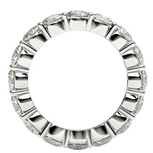 Load image into Gallery viewer, Round Cut Lab Grown Diamond Eternity Ring in 14k White Gold (4 cttw FG/VS2)