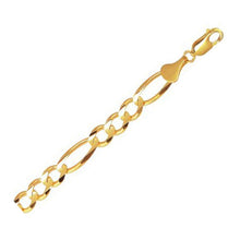 Load image into Gallery viewer, 10k Yellow Gold Solid Figaro Bracelet (7.90 mm)