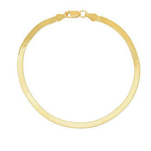 Load image into Gallery viewer, 1.5mm 14k Yellow Gold Super Flex Herringbone Anklet
