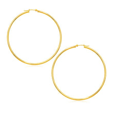 Load image into Gallery viewer, 14k Yellow Gold Polished Large Round Hoop Earrings