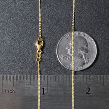 Load image into Gallery viewer, 10k Yellow Gold Oval Cable Link Chain (0.97 mm)